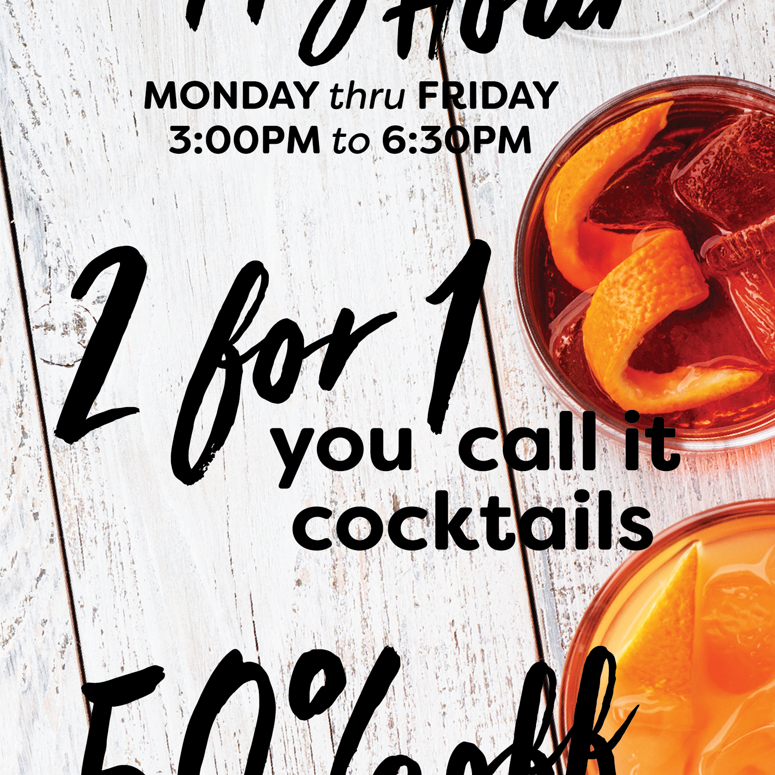 Happy Hour Brunch Ads Close Up